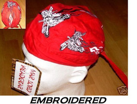 Lady Woman Biker Babe Chick Embroidered Fitted Bandana Ties Doo Do Rag Skull Cap - £9.66 GBP