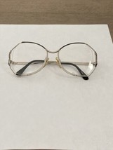 VTG New St Moritz Silver &amp; Grey Sabrina Diva RX Eyeglass Frames Art Deco... - £14.95 GBP