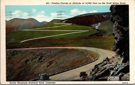 Colorado Tundra Curves on Trail Ridge Road Linen Posted 1942 Vintage Postcard - £5.99 GBP