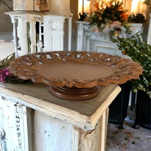Vintage Scroll Cast Iron Pedestal Display/Candle Holder French Country Farmhouse - £28.39 GBP