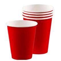 Solid Apple Red Paper Cups Birthday Party Supplies 8 Per Package 9 oz New - $2.95 Solid Apple Red Paper Cups Birthday Party Supplies 8 Per Package 9 oz New - $2.95