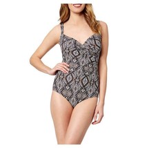 Catalina Ladies Swimsuit 1-Piece Adjustable Straps Ruched Snake Print Size S - £22.90 GBP