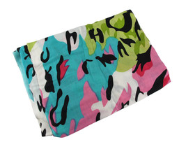 Zeckos Splashes of Spring Colors Acrylic Leopard Print Scarf 70 in. X 26 in. - £8.17 GBP
