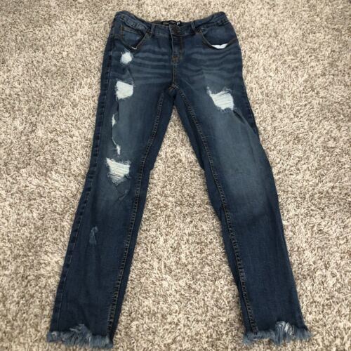 Blue Age Women&#39;s Size 9 Blue Skinny Dark Wash Cotton Blend Stretch Denim... - $16.82