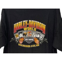 Harley Davidson Motorcycles World OKC Black T Shirt Size XL - £19.60 GBP
