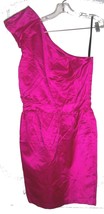 Cynthia Rowley Pink Silk One Shoulder Dress 100% Silk Dress Sz 6 - £28.76 GBP