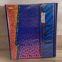 Mead Trapper Keeper Retro Vintage 80&#39;s Vibe Collection Animal Print Leopard - £22.84 GBP