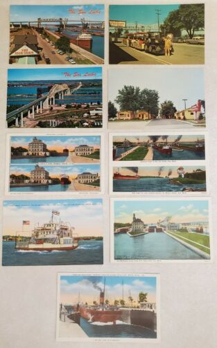 Sault Ste. Marie Soo Locks Ferries Freightliner Vintage Michigan Postcar... - $19.60