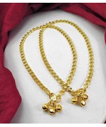 14k Gold Plated Anklet Chain Women Jewelry Foot Bracelet Ankle Wadding I... - $22.61