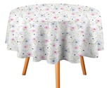 Watercolor Floral Tablecloth Round Kitchen Dining for Table Cover Decor ... - $15.99+