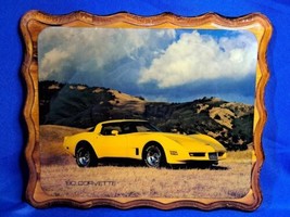 Impact 1980 Chevy Yellow Corvette Poster 1985 Wagner RARE Epoxy Sealed Onto Wood - £55.91 GBP