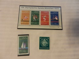 Lot of 6 Germany Stamps Block of 4 Munich 1972 Olympics, Albertus University - £11.99 GBP