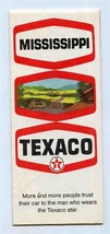 Texaco Oil Company Mississippi Road Map Rand McNally 1969 - £9.34 GBP