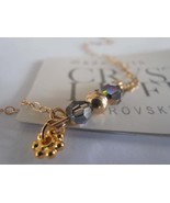 Swarovski, Ankle Bracelet, Foot Anklet, Gold Filled, Vitrail Medium , Sa... - $37.00