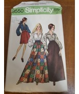 Simplicity #8550 1960s Sewing Pattern Skirt Harem Pants Blouse Size 12 B... - $9.46