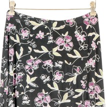 Coldwater Creek Maxi Skirt XS Women Floral Stretch Slinky Black Pink Acetate USA - £13.37 GBP
