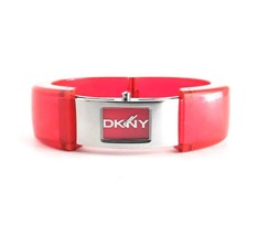 DKNY Womens Analog Watch Bangle Red Acrylic NY-4076 All Stainless Steel - £23.59 GBP