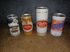 4 Falls City Brewing Co Beer Cans 12 Oz Half Quart Billy Carter Drummond... - $22.76