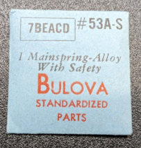 NOS BULOVA 7BEACD Watch Replacement Mainspring with Safety / Bridle Part... - £10.04 GBP