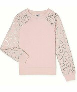 Athletic Works Girls Fleece Sweatshirt Size 2XL (18) Pink W Silver Heart... - $257.35 MXN