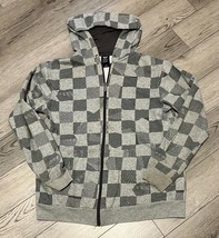 Shawn White Full Zipper Hoodie Sweatshirt Jacket Size XL Grey Geometric - $16.54