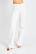 Judy Blue Braided Waist Band Wide Leg Jean White - $24.75+