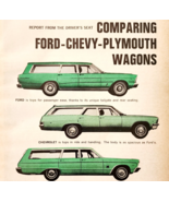 1966 Comparing Ford Chevy Plymouth Station Wagons Automobilia Page DWF27 - $458.27 MXN