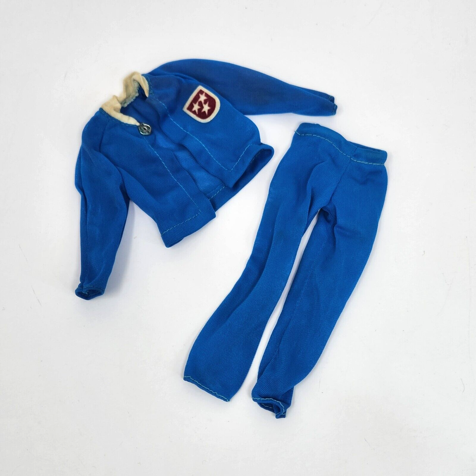 Primary image for VINTAGE 1971 MATTEL BIG JIM REPLACEMENT BLUE CLOTHING JACKET + PANTS SOME FLAWS