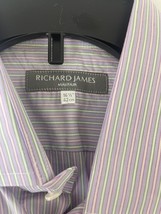 Richard James Mayfair Purple Striped Mens Dress Shirt Size 16.5 - 42cm - £17.65 GBP