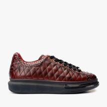 The Adler Burgundy Snk Leather Men Sneaker Limited Edition image 2