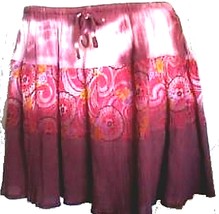 American Rag Purple Short Peasant Skirt w Drawstring Waist Size Large NW... - £24.80 GBP