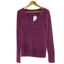 Matty M Women&#39;s size Small Long Sleeve V Neck Super Soft Sweater Burgundy - £24.77 GBP