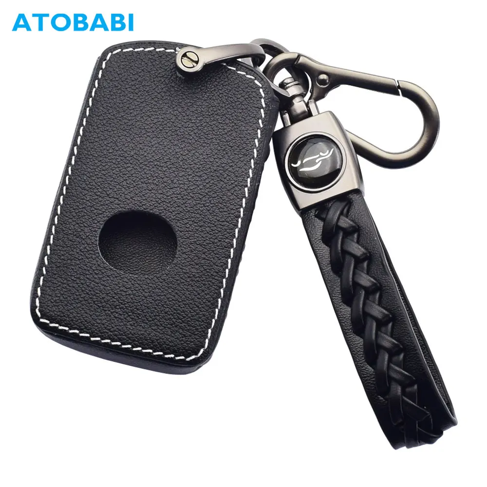 Leather Car Key Case Smart Remote Control Fobs Shell Protector Cover Accessories - $18.19