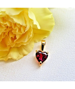 14K YELLOW GOLD PINK TOURMALINE DAINTY 6x6 mm.  approx. 0.75 ct  HEART P... - $3,050.15 MXN