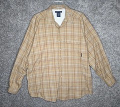 Exofficio Shirt Men XL Brown Plaid Lightweight Vented Fishing Outdoor Tr... - $21.99