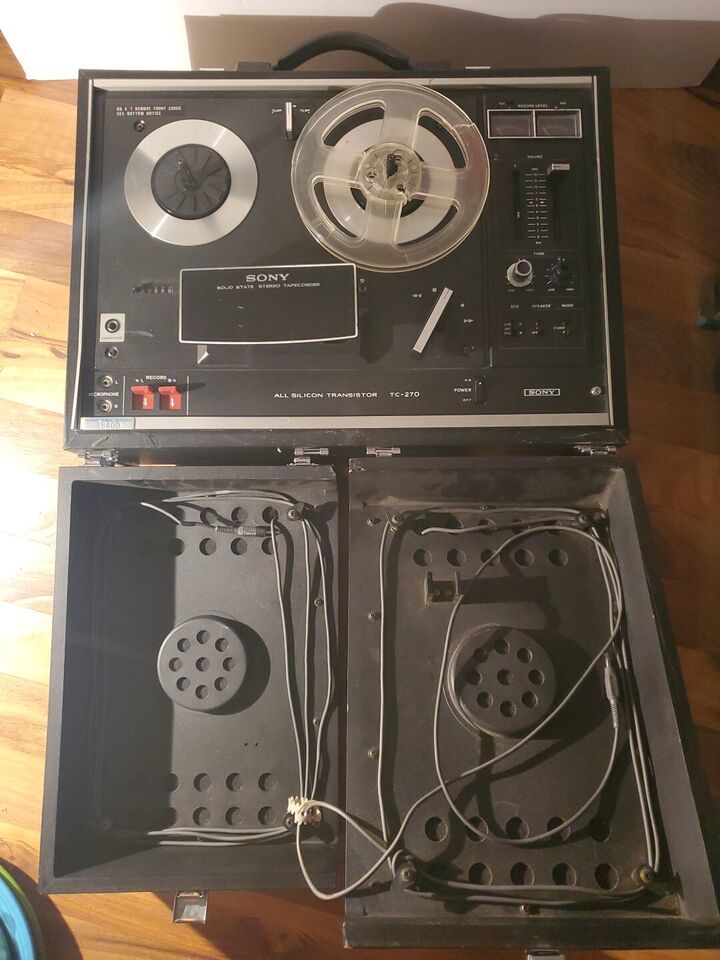 Vintage Sony TC-270 Tapecorder Solid State Reel to Reel Stereo Recorder/Player  			