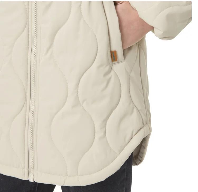 Mondetta Girls Boys Quilted Jacket Beige Pockets Wind Water Resistant Curved Hem Item image 4