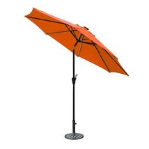 Jeco OF-UB104 9 ft. Aluminum Umbrella with Crank &amp; Solar Guide Tubes - Black Pol - £107.97 GBP