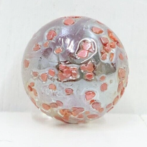 Clear Glass with Red Glitterbomb 5/8in Target Marble Handmade - £9.55 GBP