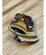Vintage Christmas Xmas Bells Enamel Lapel Pin Pinback Holiday Estate Jew... - €8,44 EUR