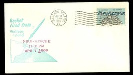 FDC Postal History NASA Rocket Fired Wallops Island VA Nike Apache April 7 1966 - £6.75 GBP