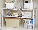 Under Sink Cabinet Organizer 2 Tier Expandable Storage Shelf For Kitchen... - £34.64 GBP