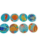 8Pcs Ocean Diamond Art Coasters, Sea Diamond Jewel with Holder COMPLETED - $40.60 CAD