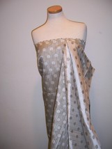 2yd Italy Silk Blend Organza Lt &amp; Dk Green Dots Fabric Dress Decor #BP16 17 - £28.93 GBP