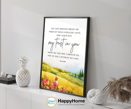 Psalm 143:8 Bible Verse Wall Art My Trust in You Christian Scripture Prints-P716 - £19.63 GBP+