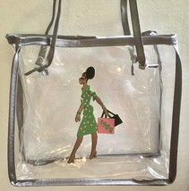 Classy large 1908 Sorority Clear Diva Lady Bag, Size: 13”x 5” x 10”  - £12.58 GBP