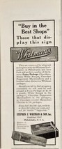 1910 Print Ad Whitman&#39;s Chocolates &amp; Confections Stephen &amp; Son Philadelp... - $10.78