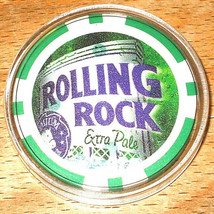(1) Rolling Rock Extra Pale Beer Poker Chip Golf Ball Marker - Green - £6.25 GBP