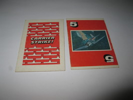 1977 Carrier Strike! Board Game Piece: Red Dogfight Card 5 - $1.00