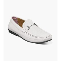 Stacy Adams Colton Moc Toe Bit Slip On Shoes White 25760-100 image 6